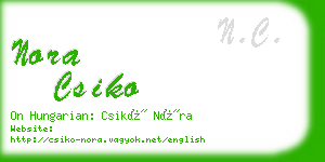 nora csiko business card